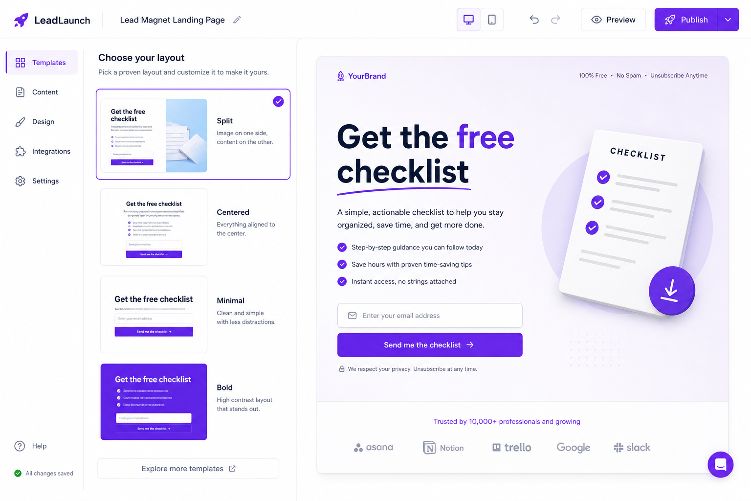 Landing pages that convert